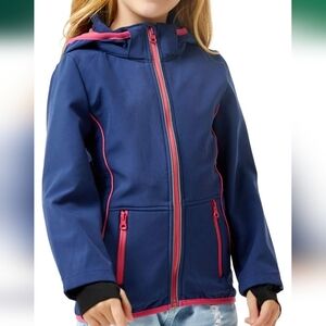 M2C Girls Hooded Fleece Lined Waterproof Windproof Jacket